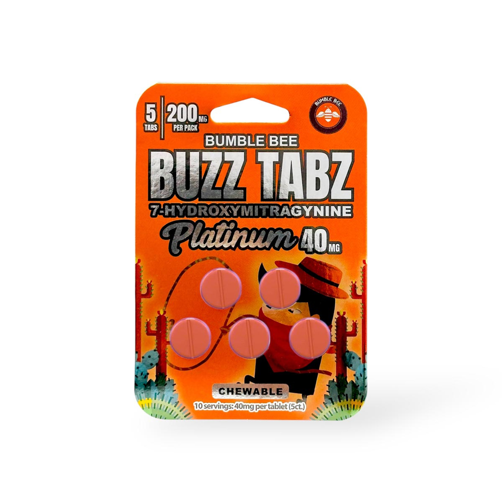 bumble bee buzz tabz 7 oh chewable tablets platinum 40mg per tablet bumble bee buzz tabz 7 oh chewable tablets platinum 40mg per tablet