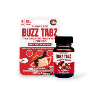 Bumble Bee Buzz Tabz 7-OH + Pseudo Chewable Tablets Wet Watermelon 20mg Per Tablet